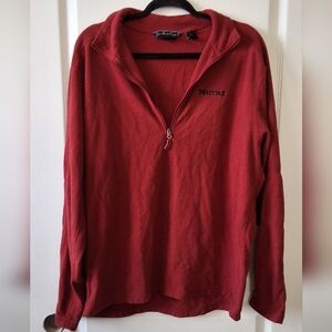 Marmot Burgundy Large 1/2 Zip Fleece Jacket‎ Unisex Outerwear Hiking Lounge